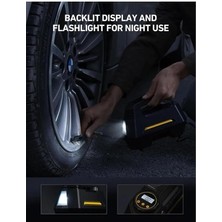 Storemax Araç Çakmaklık Uyumlu Dijital Göstergeli Auhma LED Işıklı Taşınabilir Araç Lastik Şişirme Hava Kompresörü A6688