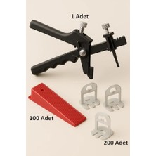 Storemax Seramik Seviye Tespit Derz Klipsi Seti, 200 Adet Klips, 100 Adet Takoz, 1 Adet Metal, Düzgün Zemin Uygulaması, Profesyonel Hizalama Seti