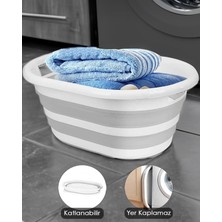 Pratik Katlanabilir Silikon Çamaşır Sepeti, Şık ve Hafif Tasarım