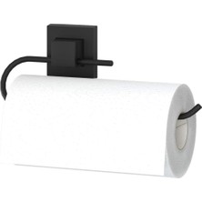 Storemax 11.EF.240.02 Delme Vida Matkap Yok Easyfıx Yapıskanlı Kağıt Havluluk Mat Siyah, Siyah, Small