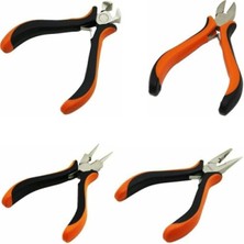 MarkEntegra 4'lü Mini El Aletleri Seti, 125 mm Yaylı Pense, Yan Keski ve Kargaburun