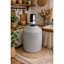 Doğal Jüt Görünümlü Modern Damacana Kılıfı, Şık ve Dekoratif Tasarım