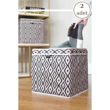 2'li Dolap Raf Organizer ve Saklama Kutusu Seti 30X30X30 cm