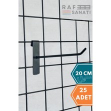 Siyah Tel Pano Kancası 20 Cm, Çok Amaçlı Raf ve Askı Aksesuarı
