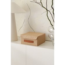 Katlanabilir Jüt Kapaklı Dolap Çekmece Organizerı, Şık ve Pratik Saklama