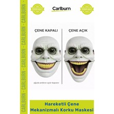 Carlburn #maske Gerçekçi Ürkütücü Halloween Kostüm Sahne Hareketli Çene Mekanizmalı Yeşil Korku Maskesi