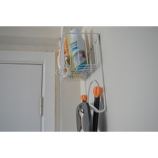 Duvara Monte Ütü ve Ütü Masası Askısı, Düzenleyici Raf Beyaz