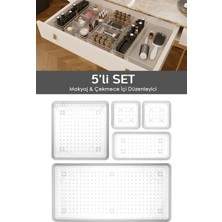 5'li Çok Amaçlı Çekmece Organizer – Kozmetik, Takı ve Makyaj Düzenleyici