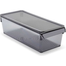 Şeffaf ve Siyah Kapaklı Banyo ve Mutfak Düzenleyici Raf 360X150X100 mm