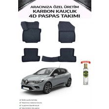 Renault Clio 4 2018 Model Aracınıza Özel Karbon Kauçuk Paspas Takımı