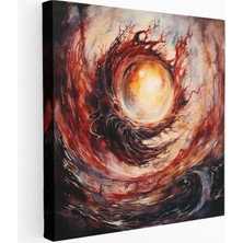 Popcas Yüzüklerin Efendisi Tablo Sanatı - Alevli Girdapta Sauron'un Gözü - Yüzüklerin Efendisi Soyut Sanat Kanvas Tablo Sanatı