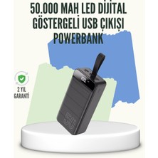 Rivera Tech Rvrthc Yüksek Kapasiteli 50.000 Mah Powerbank – Type-C, Lightning ve Micro USB Uyumlu, Çoklu Cih