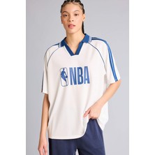 DeFacto NBA Wordmark Oversize Polo Yaka Tişört G0706AX26SP