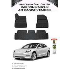 Tesla 3 2020 Model Aracınıza Özel Karbon Kauçuk Paspas Takımı