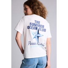 DeFacto Oversize Sırt Baskılı Tişört G9005AX26SM