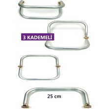 Royaleks 3 Kademeli Gizli Metal Mango Çanta Bursu - 25 cm - Metal Çanta Aparatı