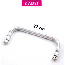 Royaleks Gizli Metal Çanta Bursu - 3 Adet - 22 cm - Metal Çanta Aparatı Çanta Aksesuarı