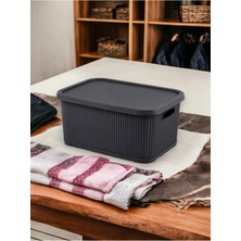 Şık Nostalji Kapaklı 10 Litre Kutu, Evinizde ve Ofisinizde Kullanım Için