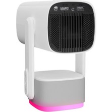 Dukkanıum Everest PJ08 Beyaz 5200MAH Otomatik 720P Hd 4K Destekli 5200 Lümen Android 11 Ekran Hd Proje