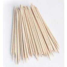 BİYUTREND Portakal Çubuğu Ahşap Tırnak Et Itici Sarı Renkli 50'li Set ile Profesyonel Manikür