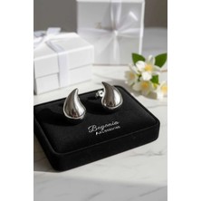 Begonia Accessories Vıp Çelik Bottega Küpe – Paslanmaz, Kararmaz, Alerji Yapmaz | Ultra Hafif & Lüks Tasarım | 1 Çift