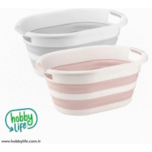 Pratik ve Şık Katlanabilir Çamaşır Sepeti 25 Lt, Ekstra Depolama Kolaylığı