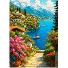 MarkEntegra 1000 Parça Dağ Gölü Kasabası Puzzle Seti