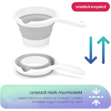 MarkEntegra Katlanır Tasarıma Sahip Pratik Maşrapa - 1.2 L Kapasite, Gri Renk