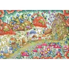 MarkEntegra 1000 Parça Çiçekli Mantar Evler Yetişkin Puzzle