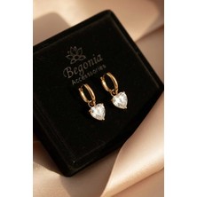 Begonia Accessories Vıp Çelik Altın Kaplama Sallantı Halka Küpe–çıkabilir Oval |paslanmaz,kararmaz,alerji Yapmaz|1 Çift