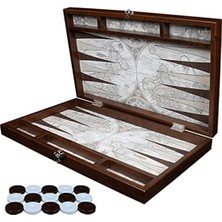 MarkEntegra Antik Harita Desenli Deri Tavla