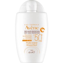 Avene Fluide Mineral Güneş Koruyucu SPF 50 Hassas Ciltler İçin 40 ml Hafif Yapı ve Kolay Emilim