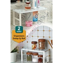 Iki Adet Küçük Çok Amaçlı Dolap Içi Düzenleyici Raf Seti