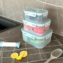 MarkEntegra 3'lü Vakumlu Ürün Saklama Kabı Seti