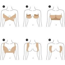 ForWhat Büro Ev Ofis Hediyesi Için 2,5X500CM Ten Renk Göğüs Sabitleme Dikleştirme Şekillendirme Bandı