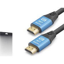 ForWhat Büro Ev Ofis Cihazları Için 3mt 8.0mm 19+1 Siyah Mavi HDMI 2.0 4K UHD Görüntü Aktarım Kablosu