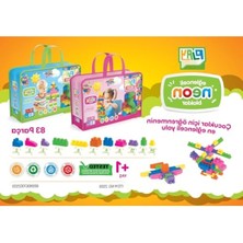 MarkEntegra 83 Parça Neon Renkli Yapı Blokları Seti, Yaratıcı Inşa Oyuncakları