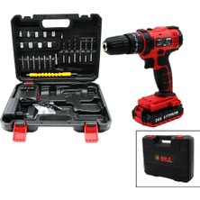 Rivera Tech Rvr Banco Bn-5 F-136 Stanlıy Kırmızı 24W Professıonal Şarjlı Darbeli Matkap Seti Çantalı ()