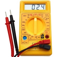 Eltos Dijital Multimetre Avometre Ölçü Aleti Akım Voltaj Direnç Ölçer Sarı Renkli Kullanım