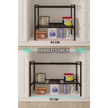 Çok Amaçlı Metal Tezgah Altı Raf, Dolap Içi Düzenleyici, Mutfak ve Banyo Organizer