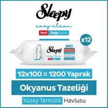 Sleepy Ocean Yüzey Temizlik Havlusu Mendili Okyanus Tazeliği 12x100 (1200 Yaprak)