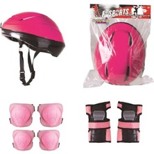 Top Rock Store Pembe Bisiklet ve Scooter Kask Dizlik Dirseklik Seti 3 - 12 Yaş Çocuklar İçin Eğlenceli Koruma