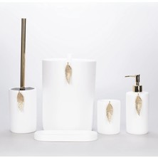 Selim Leaf Banyo Seti Beyaz Altın