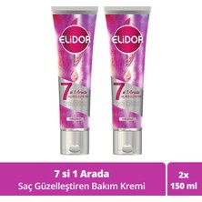 Elidor 7 Si 1 Arada Durulanmayan Saç Güzelleştiren Bakım Kremi 150 ml X2 Elektriklenme Karşıtı