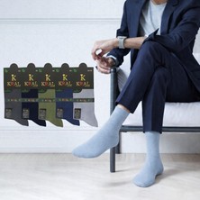 Kral Socks Bambu Erkek Soket Düz Uzun Çorap Klasik Yazlık Dikişsiz 5'Li Premium Set