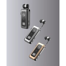 Rivera Tech Rvrtch Dijital Ekranlı ve Hızlı Şarjlı Bluetooth 5.2 Makaralı Kulaklık