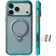 Torras Apple iPhone 17 Pro Max O Stand Spin Air Serisi Magsafe Kılıf - Turkuaz
