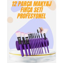Rivera Tech Rvrthc Doğal Görünüm Sağlayan Yumuşak Kıllı 12 Parça Makyaj Fırça Seti Günlük ve Profes