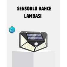 Rivera Tech Rvrthc Güneş Enerjili 100 LED Dış Mekan Lamba – Hareket Sensörlü, 2200MAH Bataryalı Solar A