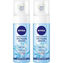 Nivea 150 ml Canlandırıcı Yüz Yıkama Köpüğü Normal Ciltler için Arındırıcı Etki ve Lotus Çiçeği